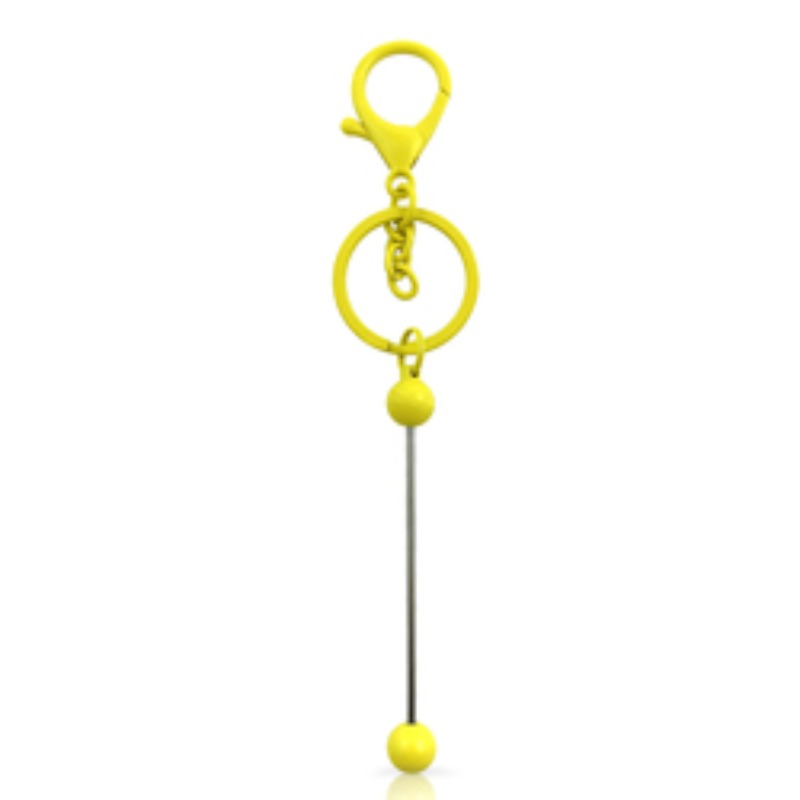 Llavero de metal con beadable de bricolaje al por mayor